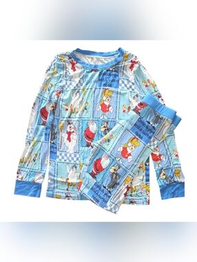 Frosty The Snowman Bamboo PJs Long Sleeve & Pants Set Unisex Size 7/8